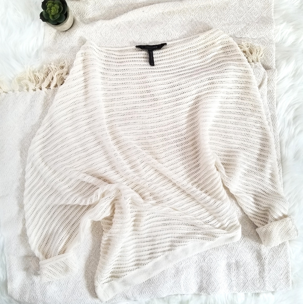 BCBG Maxazria Asymmetric cream Top